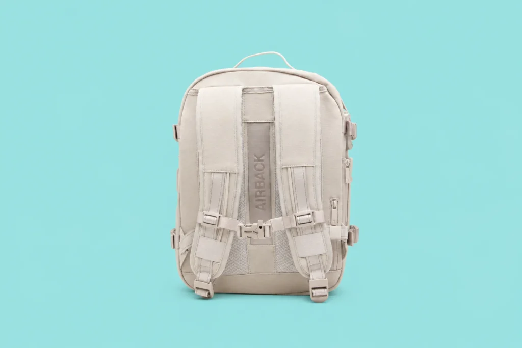 Back side of the Airback Canvas Carry-on