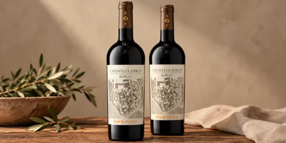 The San Felice Borgo Chianti Classico brings a clean, modern presentation to a wine rooted in Tuscan tradition and classic Chianti character.