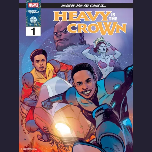 Anderson .Paak and Cordae enter the Marvel universe on the cover of Heavy Is The Crown, part of Mass Appeal’s New York Comic Con 2026 lineup. © 2026 Marvel.