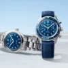Two reasons to go blue: the Longines Spirit Pilot on steel and Spirit Pilot Flyback on matching blue rubber. Image courtesy of Longines.